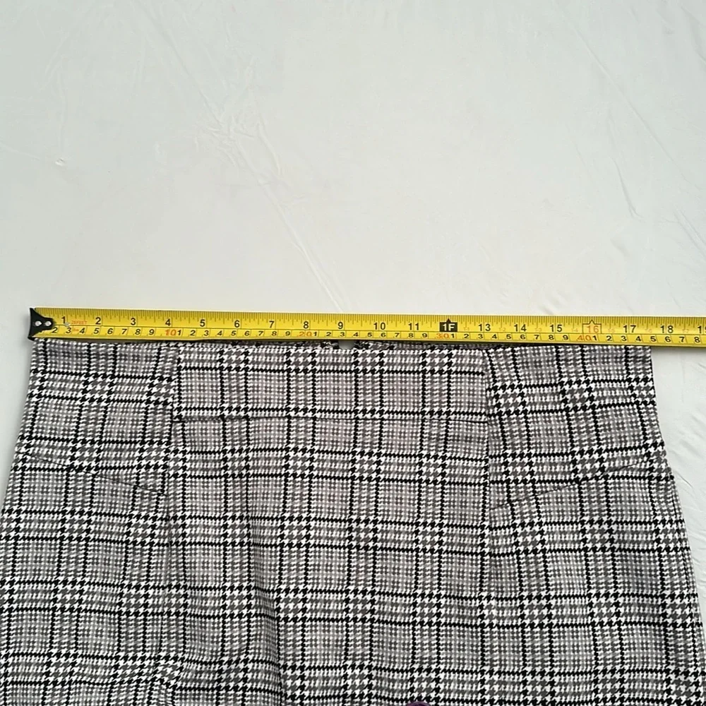 MICHAEL Michael Kors multicolor gray white black plaid stretch pencil skirt